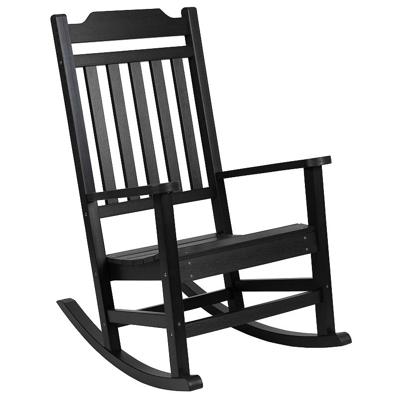 Flash Furniture Winston All-Weather Rocking Chair and End Table 3-piece Set