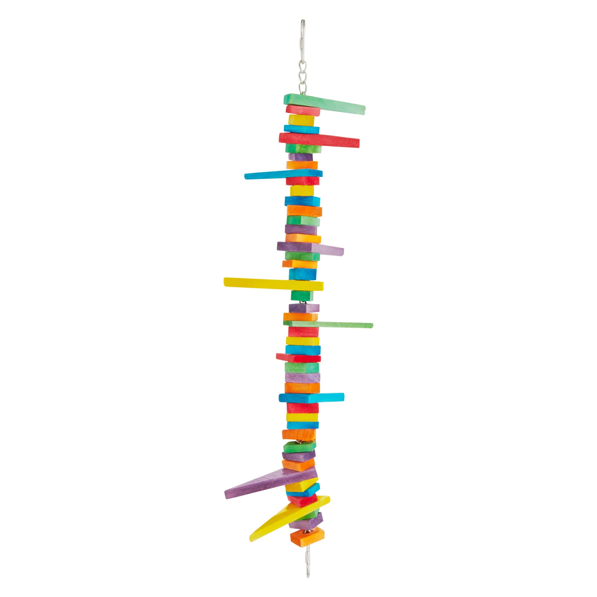 YOU  ME Miles of Blocks Chewing Bird Toy， Medium