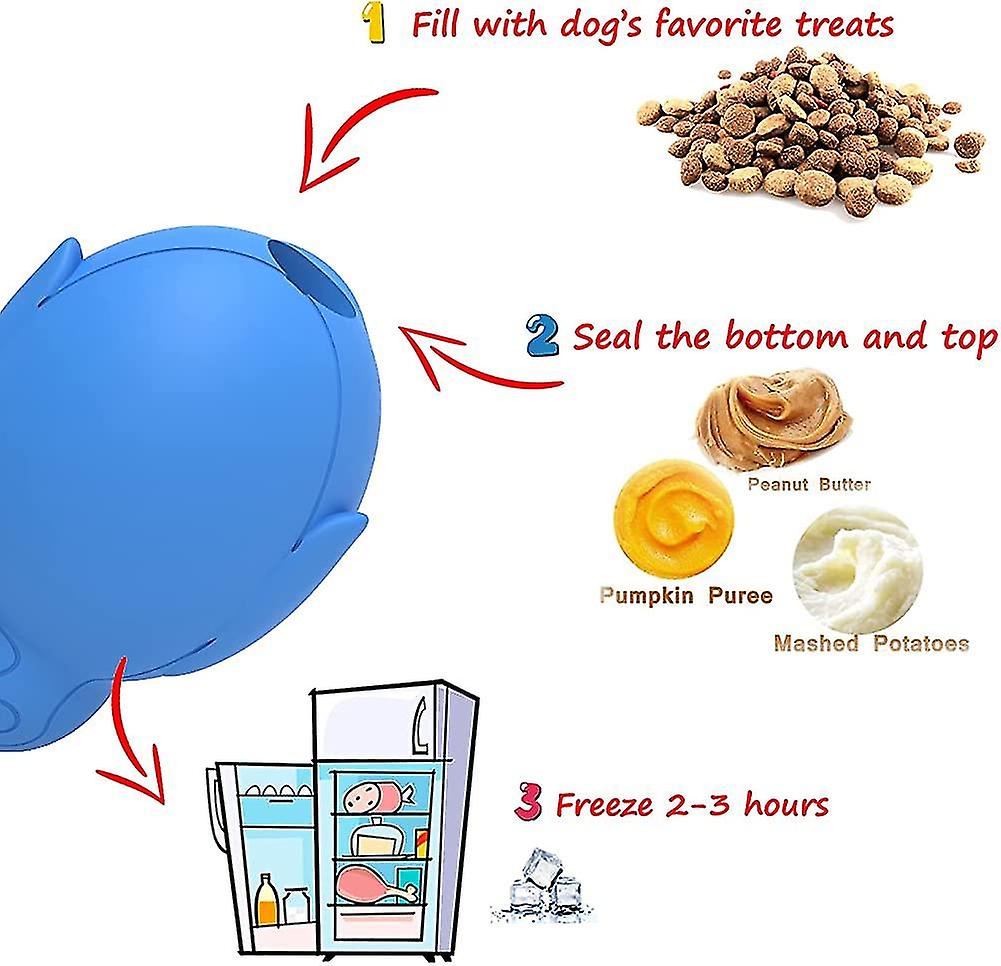 Chew Toys For Heilwiy Dogs， Freezable， Fillable， Treats， Chew Toys， Natural Rubber Gift