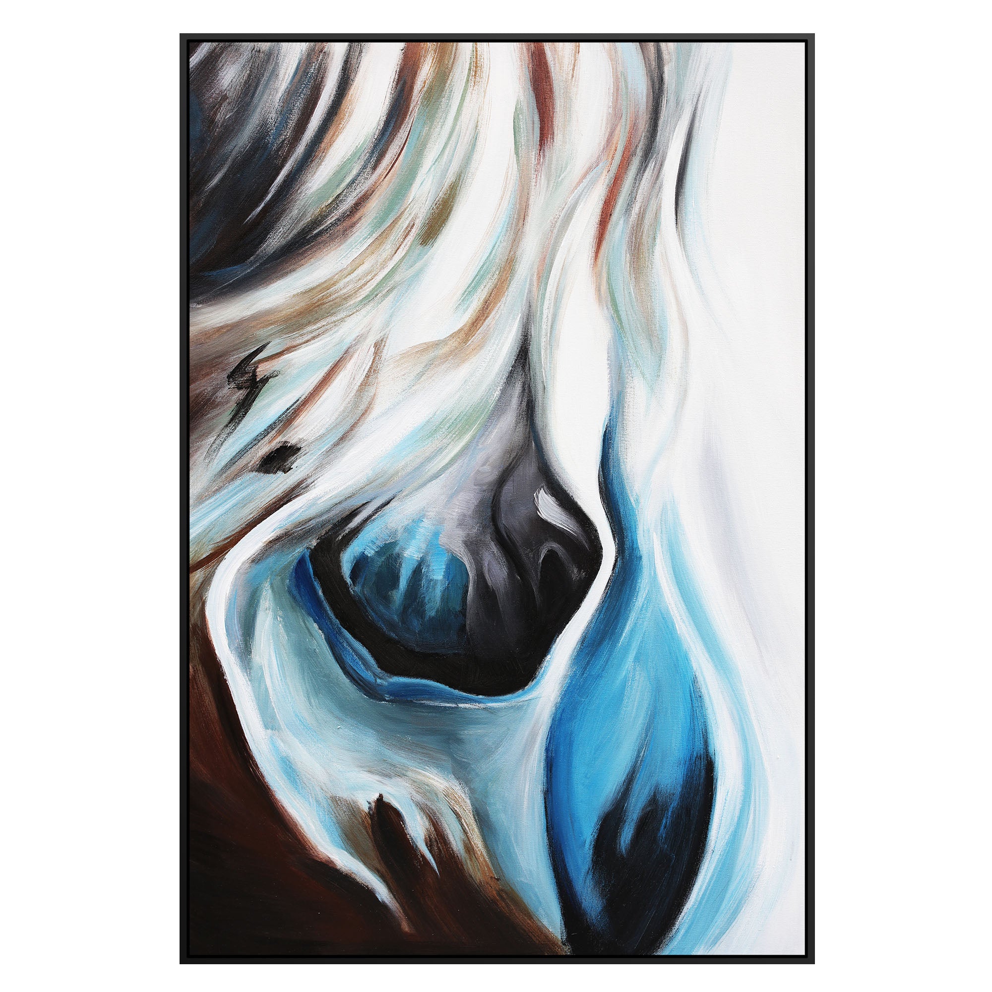 The Ice Horse Hand Painted Art Painting With Frame 130X90 Cm Soap0055