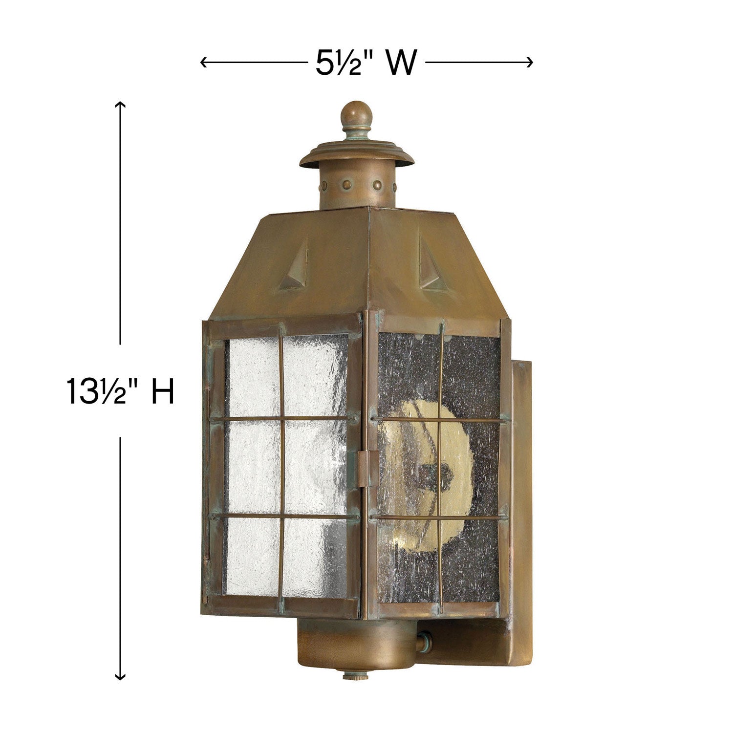 Hinkley Lighting H2370 Nantucket 13.5" Tall 1 Light Heritage Outdoor Wall Sconce - Brass