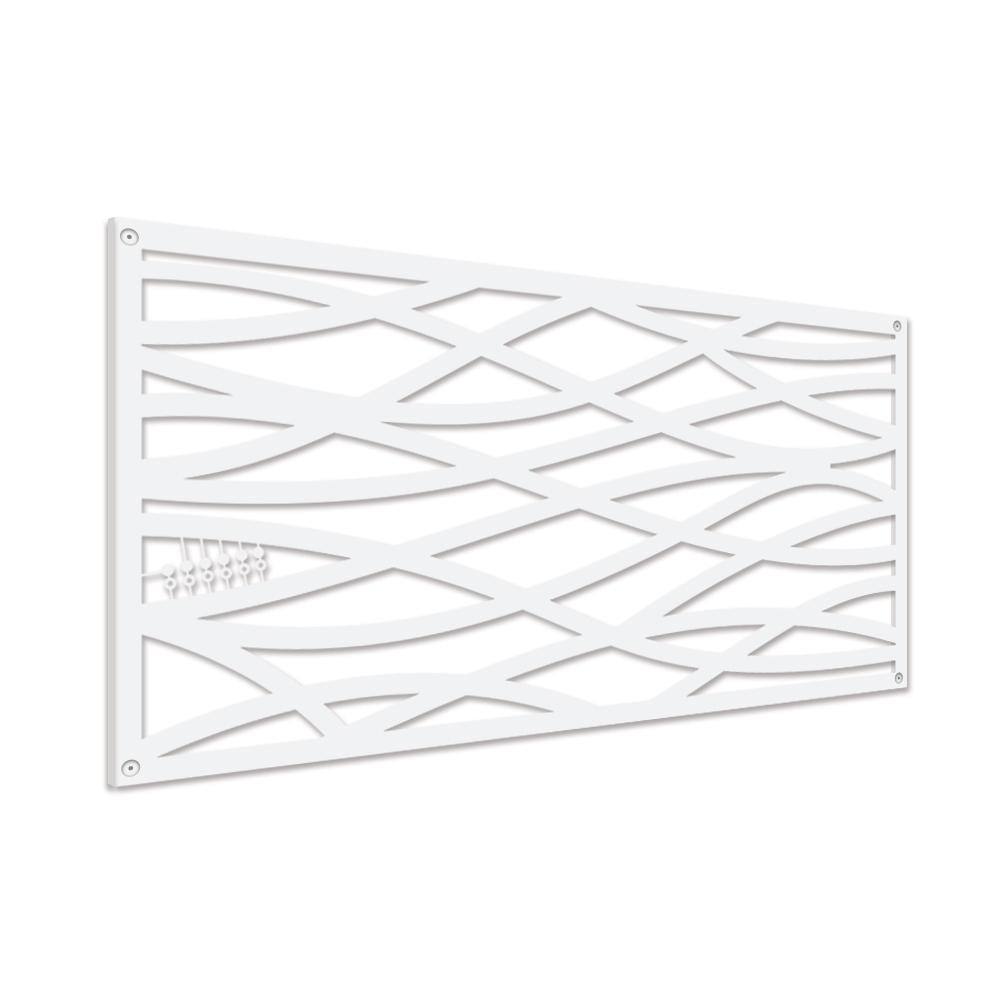 GRID AXCENTS Wave 48 in. x 24 in. White Polypropylene Multi-Purpose Decorative Panel 62401