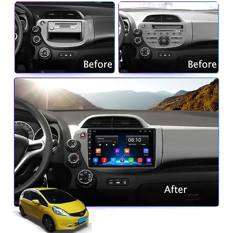 Android 12 Carplay Car Radio for Honda Fit Jazz 2007 -2013 LHD Multimedia Video Player 2 Din GPS IPS