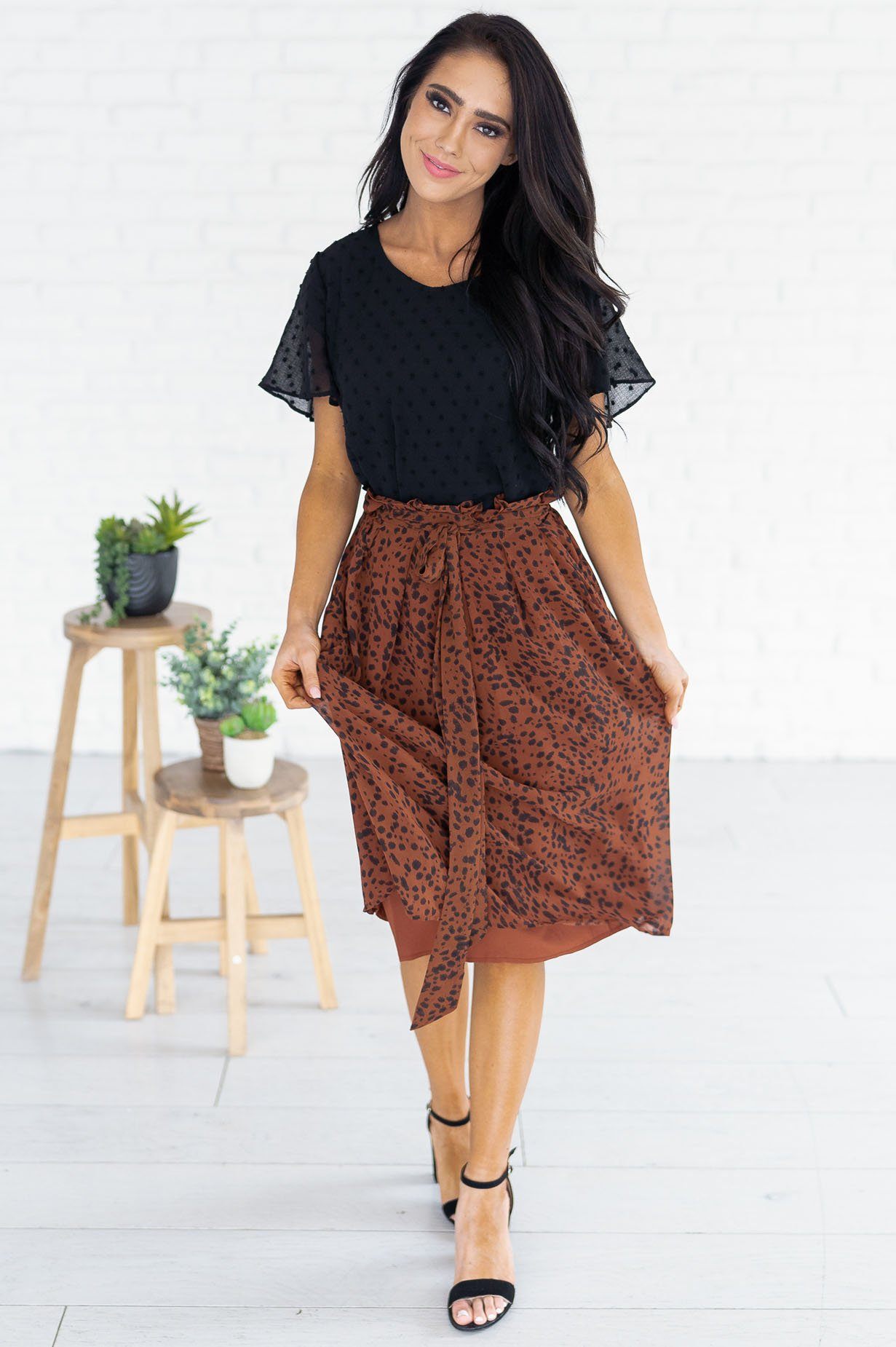 Look This Way Modest Tie Skirt