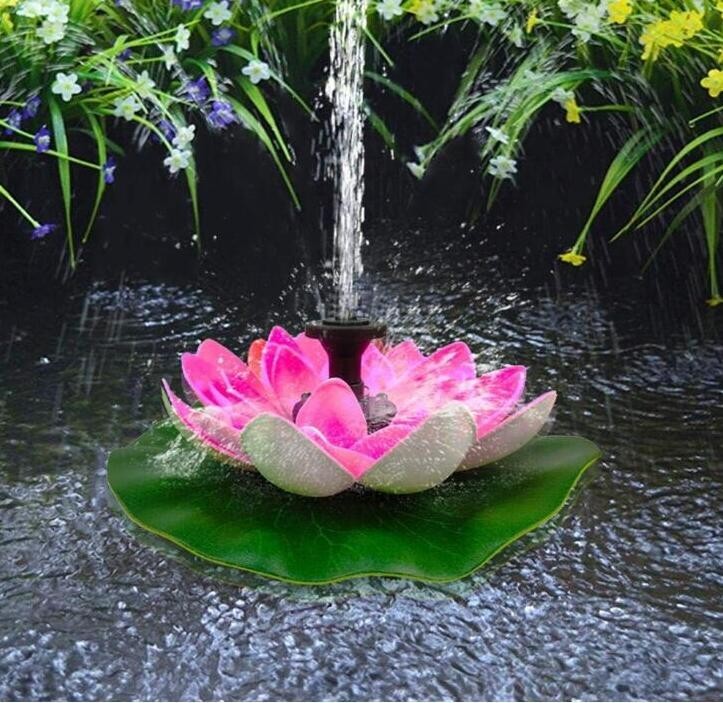 Roliyen Solar Light Solar Fountains Floating Outdoor Pool Water Feature Floating Fountains