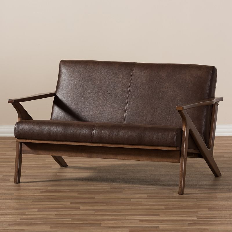 Baxton Studio Bianca Mid-Century Modern Loveseat