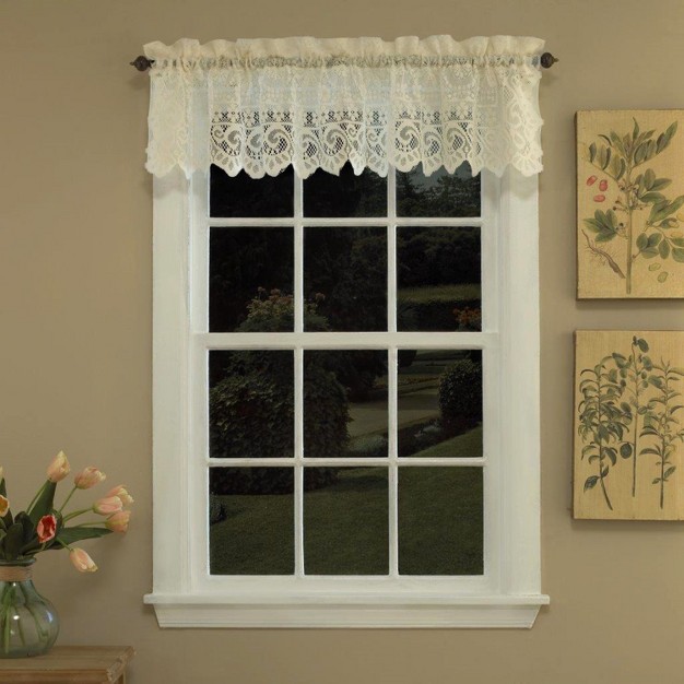 Hopewell Old World Style Floral Lace Kitchen Curtains By Sweet Home Collection