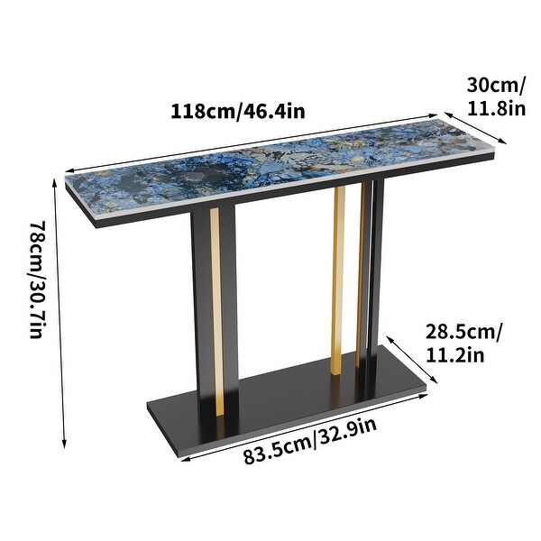 Modern Narrow Luxury Sintered Stone Console Table