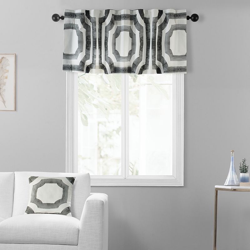 EFF Mecca Printed Cotton Window Valance， 50 X 19