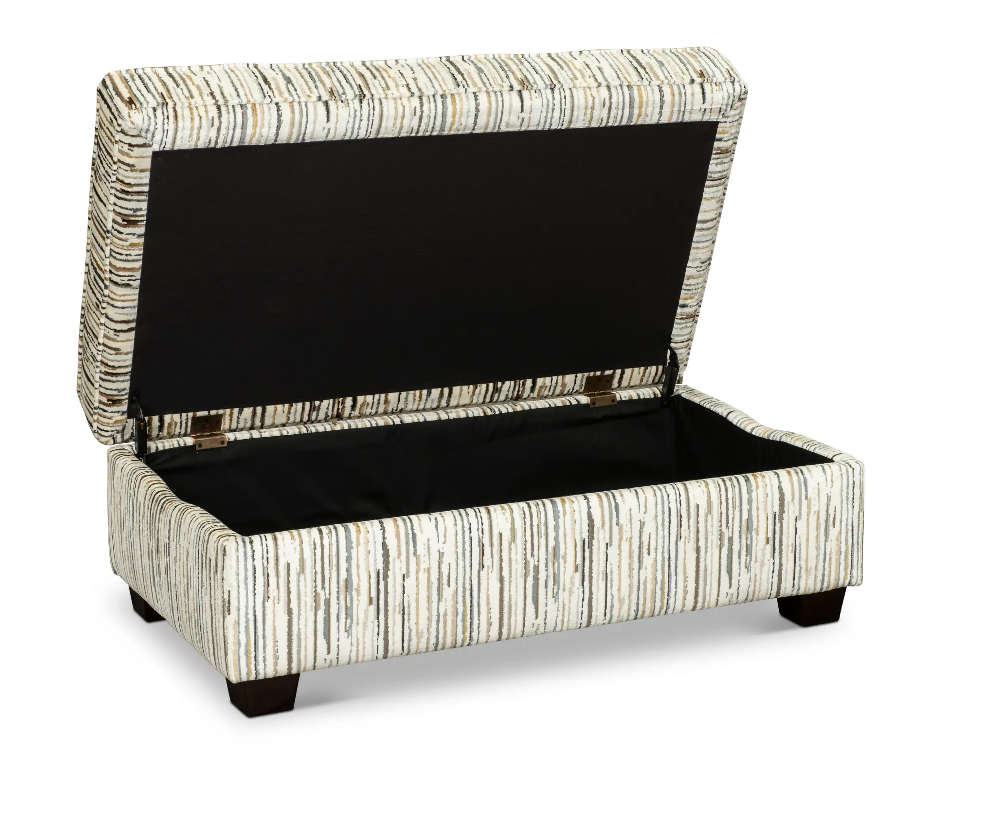 Marinette Cream and Multi Color Storage Ottoman