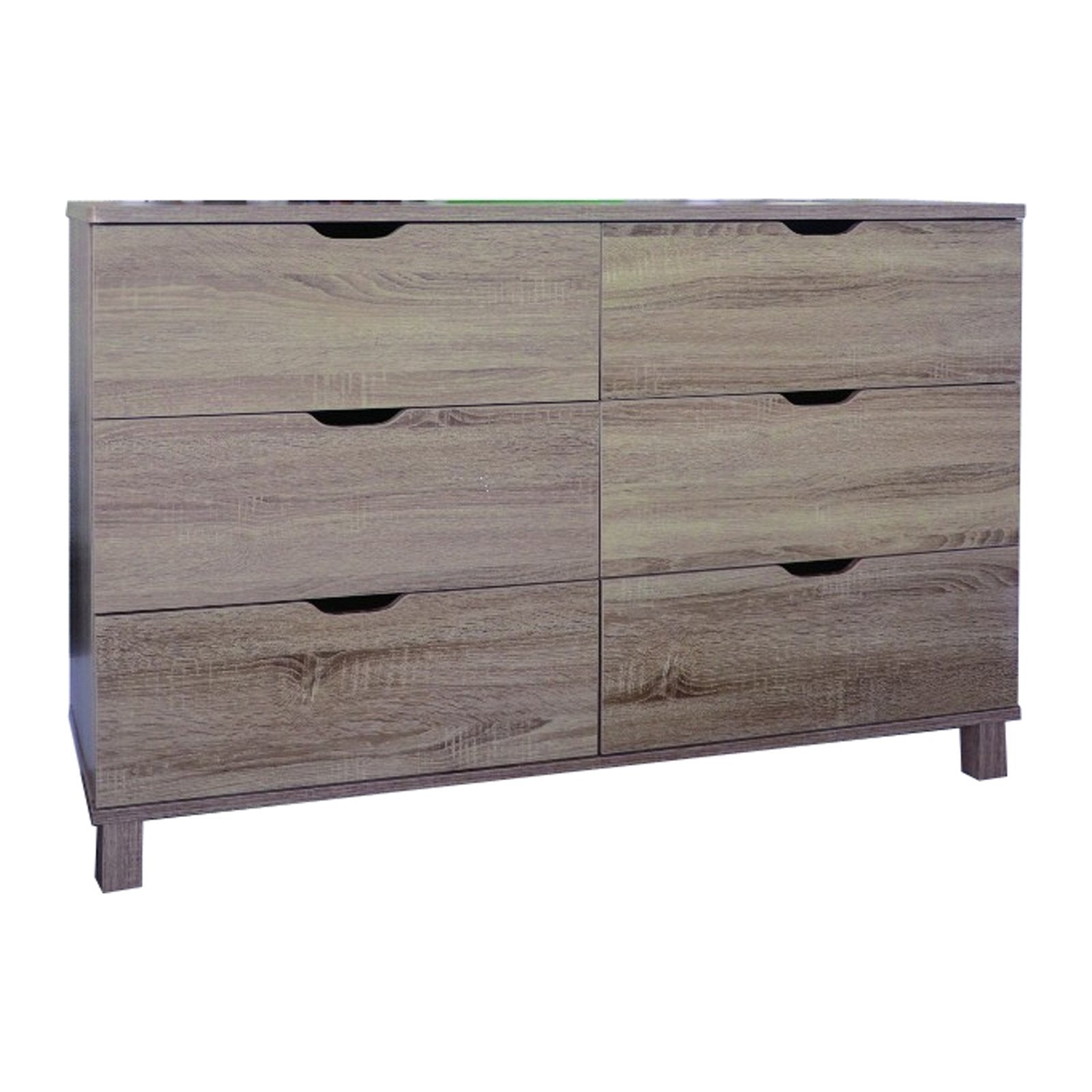 Benzara Commodious Brown 6 Drawer Dresser