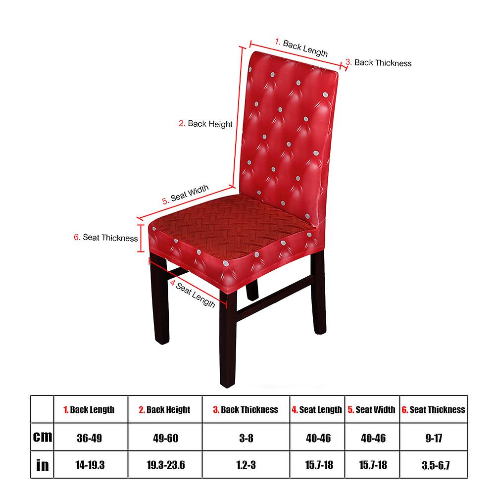 Red 3d Printing Spandex Stretchable Dining Chair Seat Covers Dustproof Ceremony Chair Slipcovers Protectors Wedding Events Decoration--red