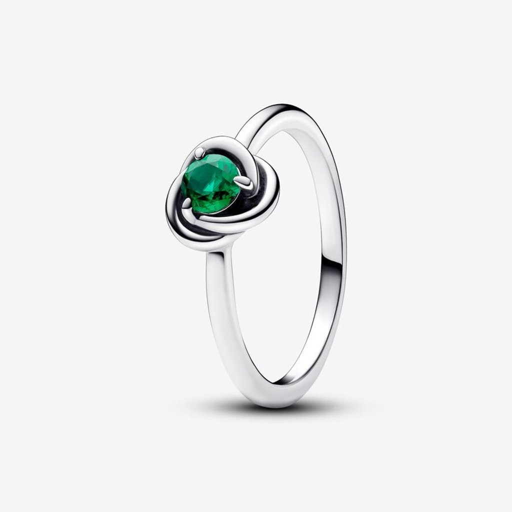 PANDORA  May Royal Green Eternity Circle Ring - Green