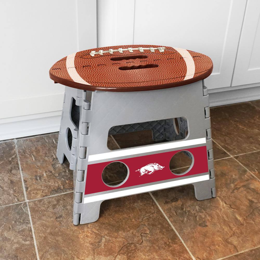 FANMATS NCAA University of Arkansas Plastic Folding Step Stool 24572