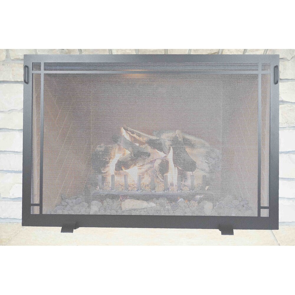 Design Specialties Dark Pewter Craftsman Fireplace Screen 43 X 32