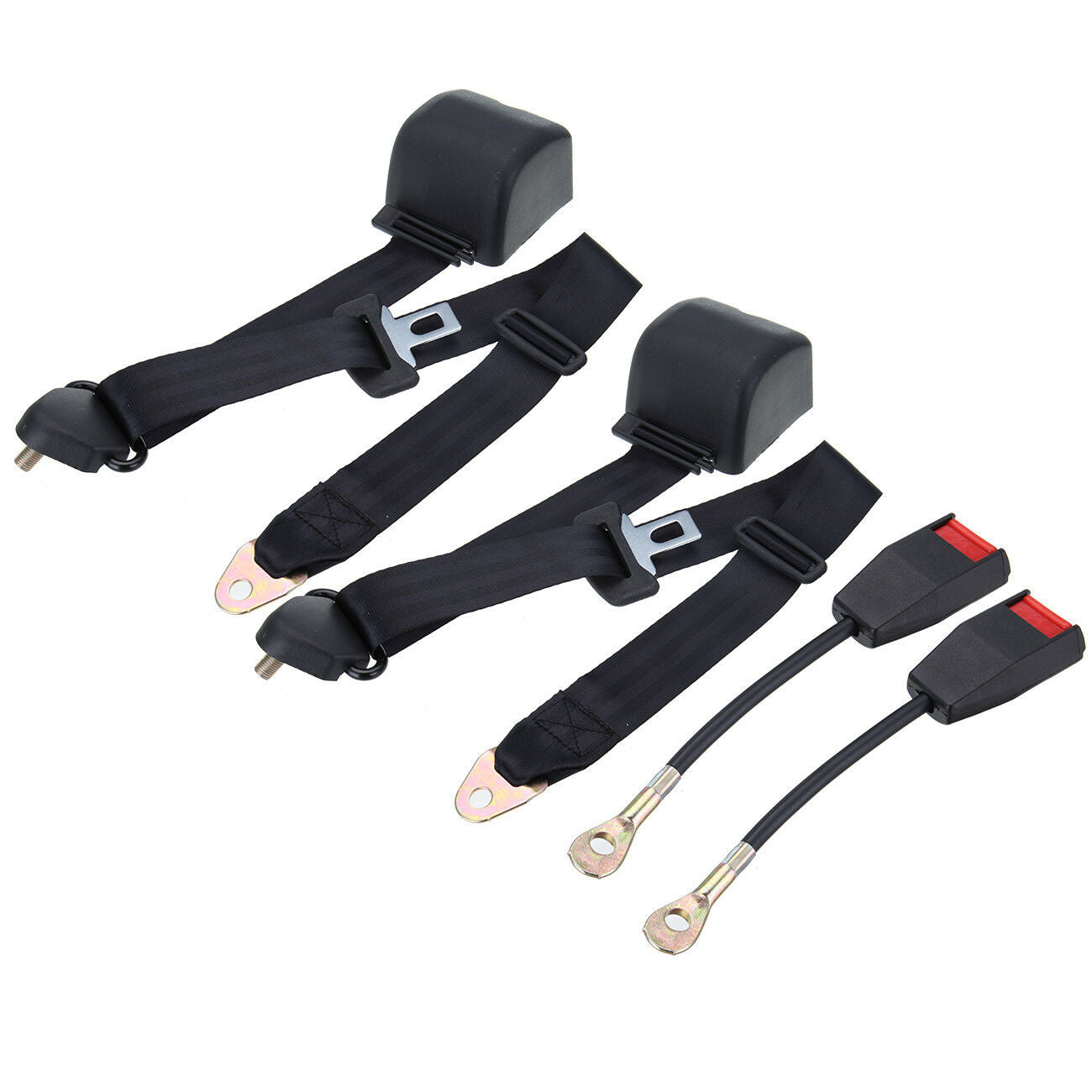 FEBONMLHK 2 Set 3 Ρoint Adjustable Car Seat Belt Harness Kit Universal for Trucks for Truck，Club Golf Cart，Go Kart， Van， VR，UTV and Buggies