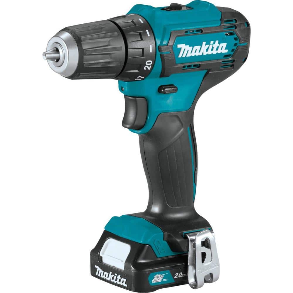 Makita 12V max CXT Lithium-Ion Cordless 3/8 in. Driver Drill Kit, 2.0 Ah FD09R1