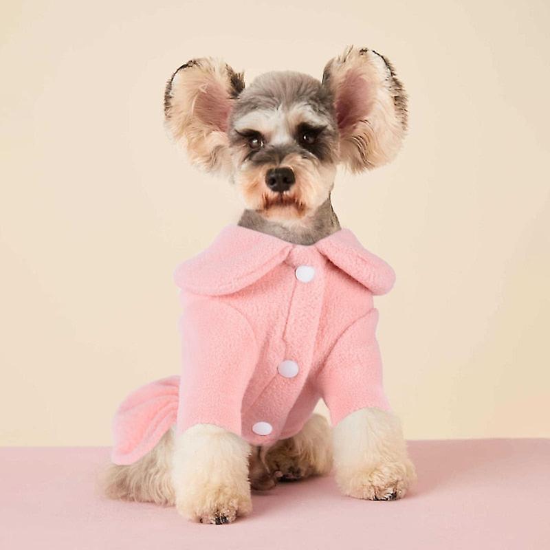 Cute warm dog fleece dress