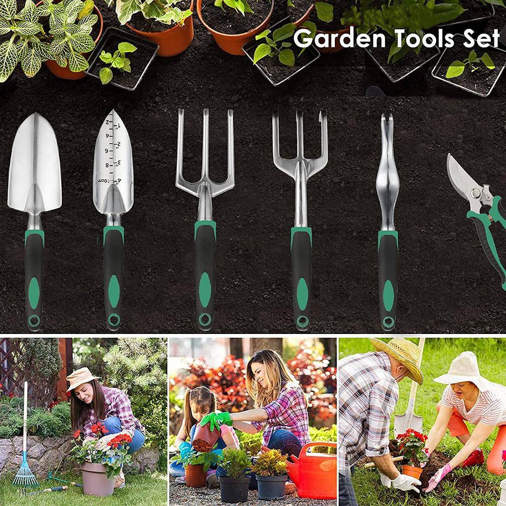 11-Piece Heavy-Duty Aluminum Gardening Gift Gardening Tools Garden Tools Set B08PVT6S4X