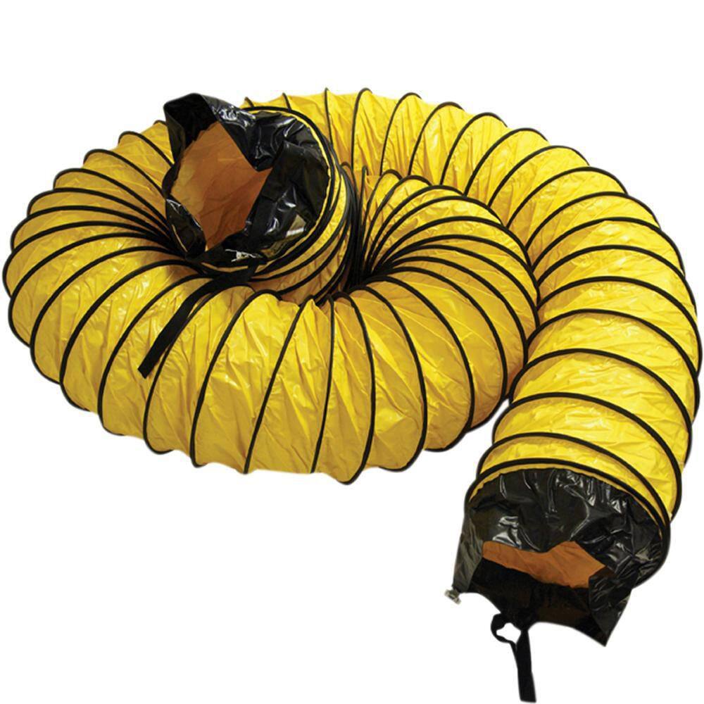 Rubber-Cal 20 in. D x 25 ft. Coil Flexible Ducting Air Ventilator Yellow 01-184-20