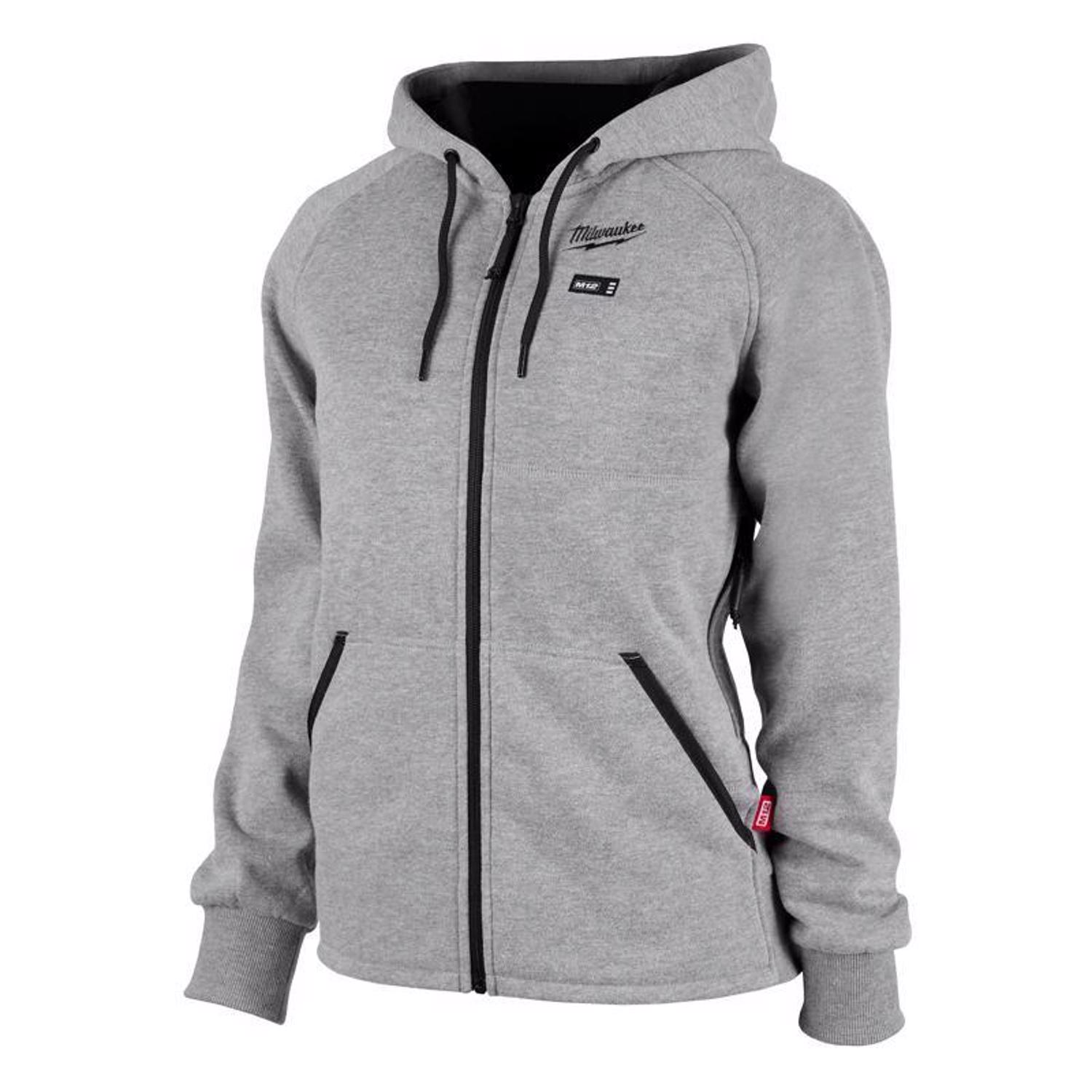 MW M12 L Long Sleeve Women\u0027s Heated Hoodie Kit Gray