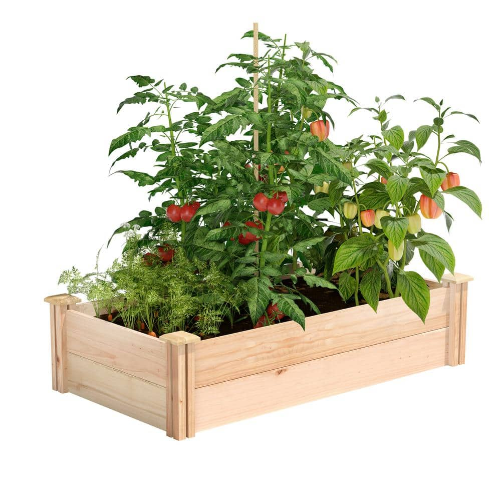 Greenes Fence 2 ft. x 4 ft. x 11 in. Premium Cedar Raised Garden Bed RC244812P