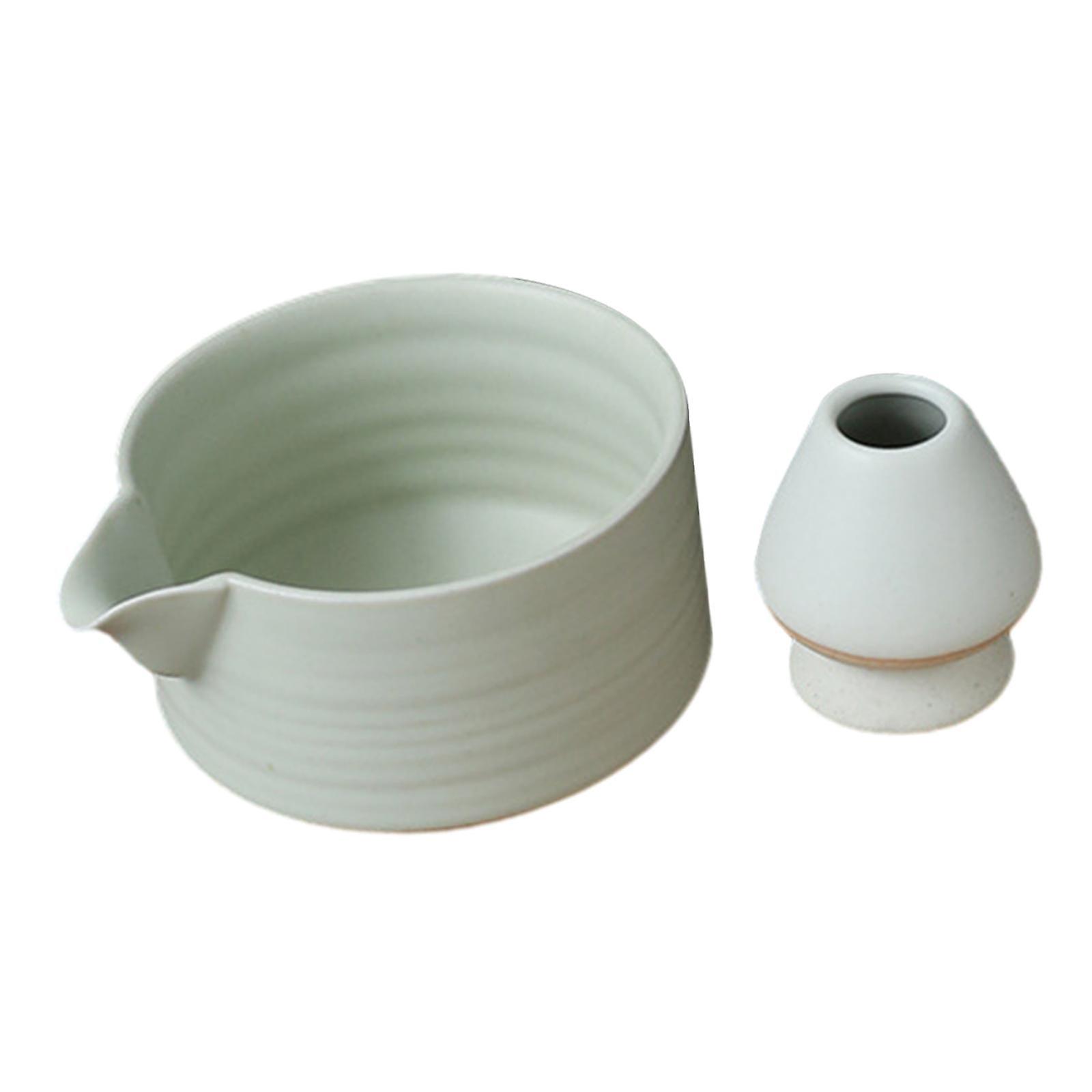 Traditional Matcha Set Japanese Ceramic Matcha Bowl For Family Beverage Gift White