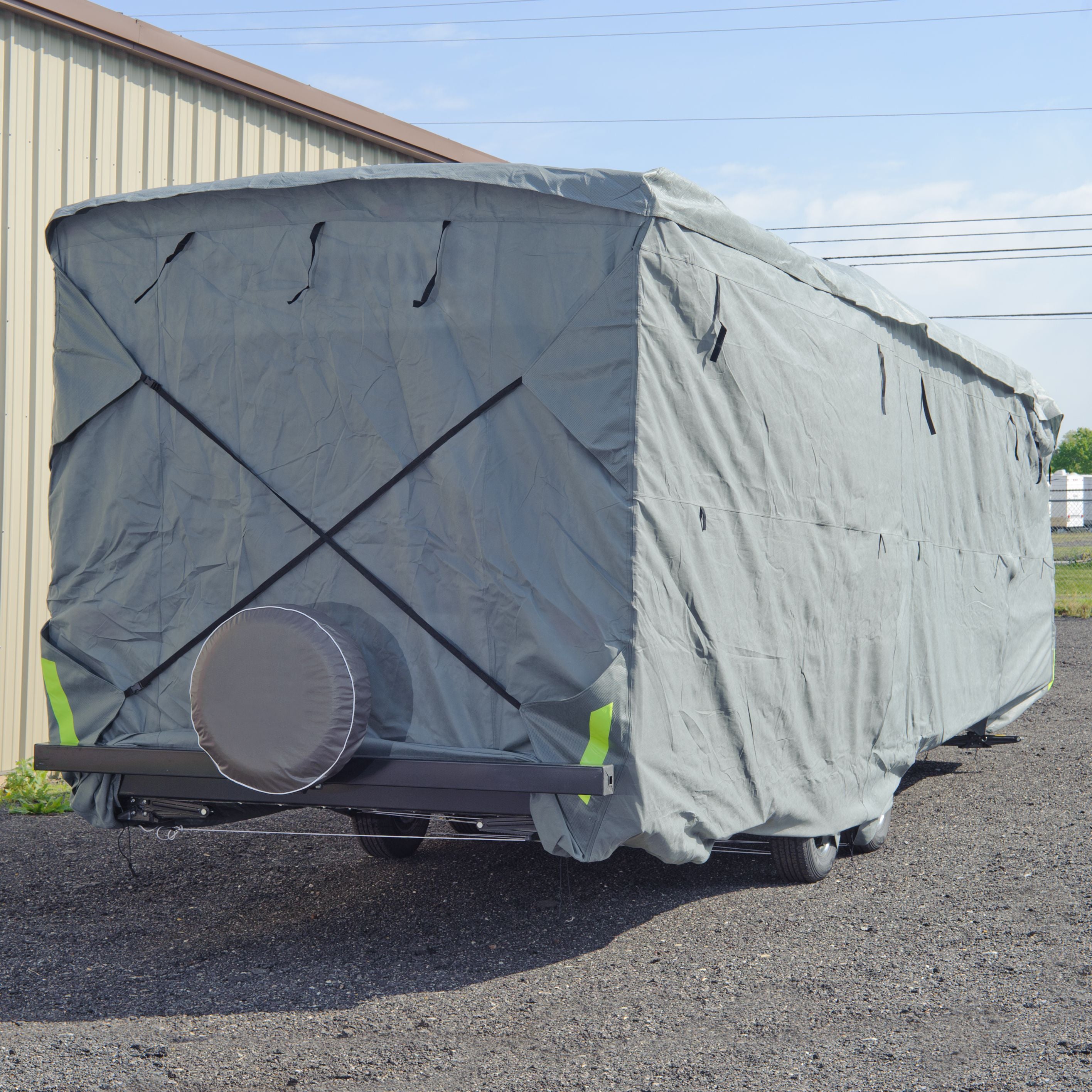 Budge Standard Gray Toy Hauler RV Cover， Basic Outdoor Protection for Toy Hauler RVs， Multiple Sizes