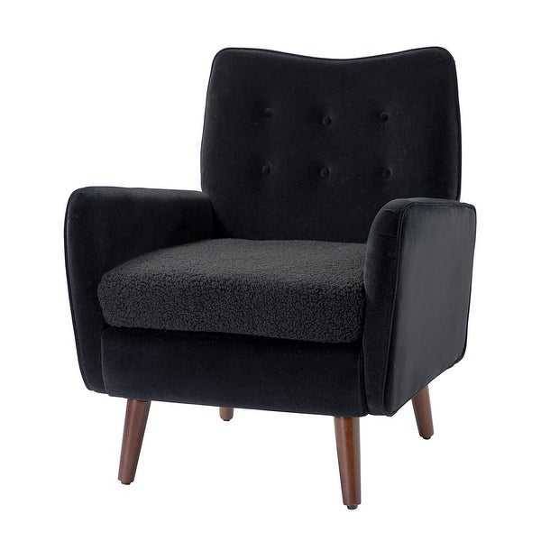 Epirus Upholstered Accent Armchair with Button Tufted Back by HULALA HOME