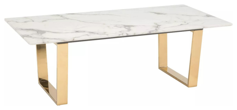 Atlas Gold Coffee Table   Contemporary   Coffee Tables   by HomeCraftDecor  Houzz