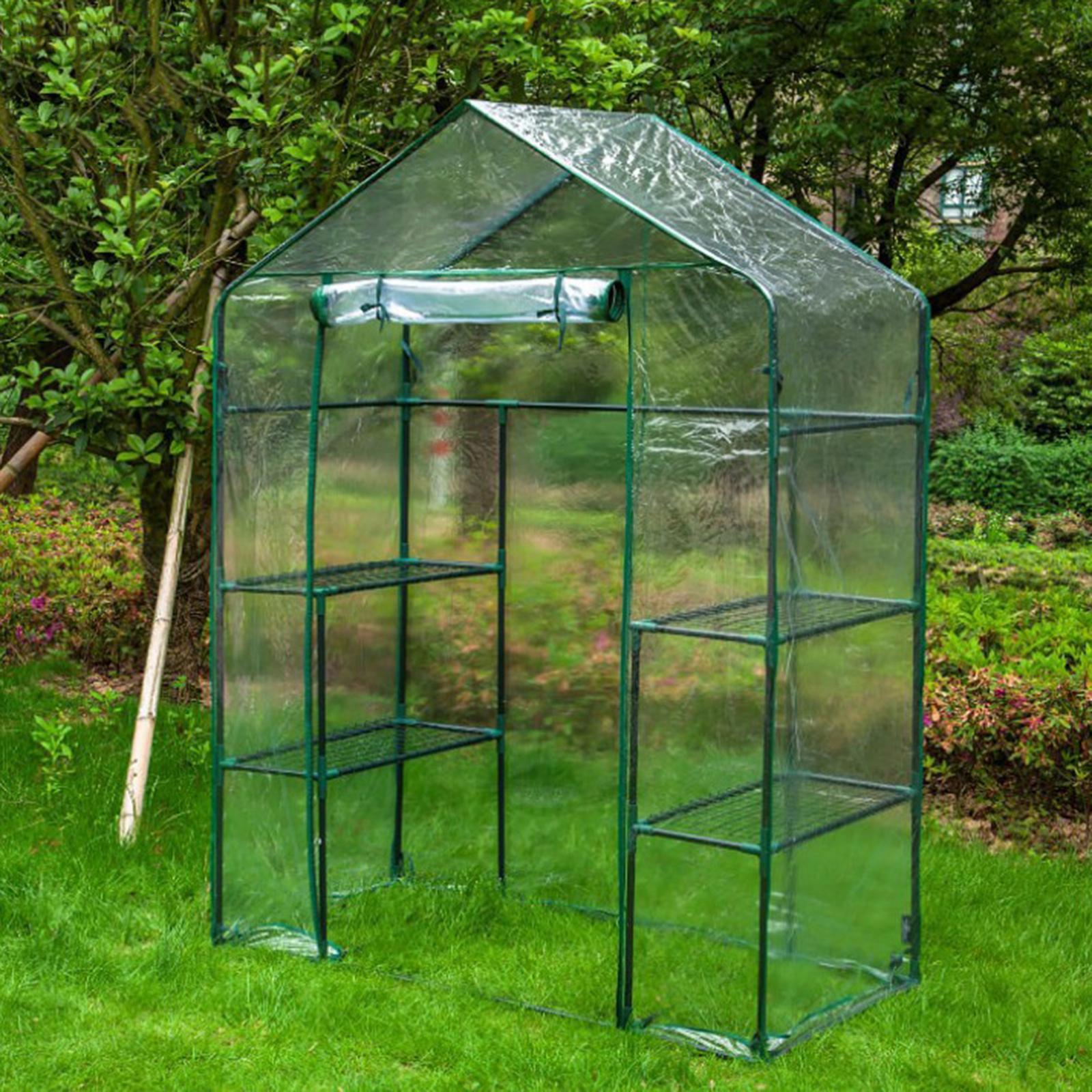 Transparent PVC Cover Replacement for Mini Greenhouse Gardening Flowerpot Outdoor Portable