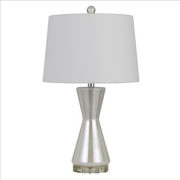 Benjara BM233490 26 Glass Table Lamp with Hardbac...