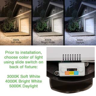 Commercial Electric 3-Head Bronze Motion Activated Outdoor Integrated LED Flood Light Security Light 1800 to 3600 Lumen Boost (4-Pack) 514032110-4PK