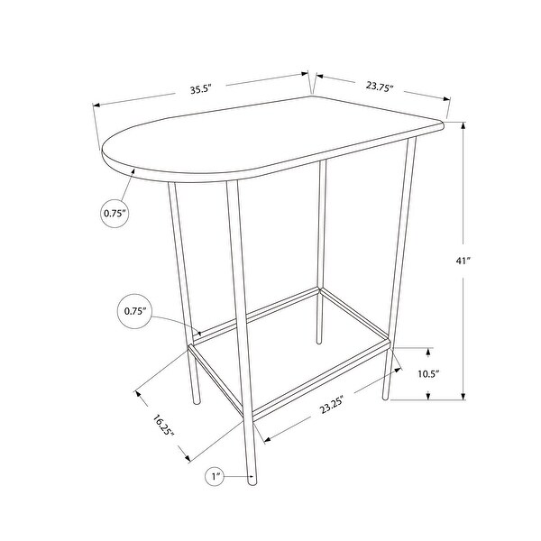 White Top And Metal Spacesaver Home Bar Table