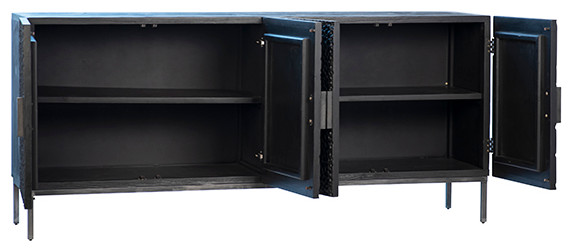 79 quotAthens Black Reclaimed Wood Media Cabinet   Contemporary   Entertainment Centers And Tv Stands   by Terra Nova Designs  Inc.  Houzz