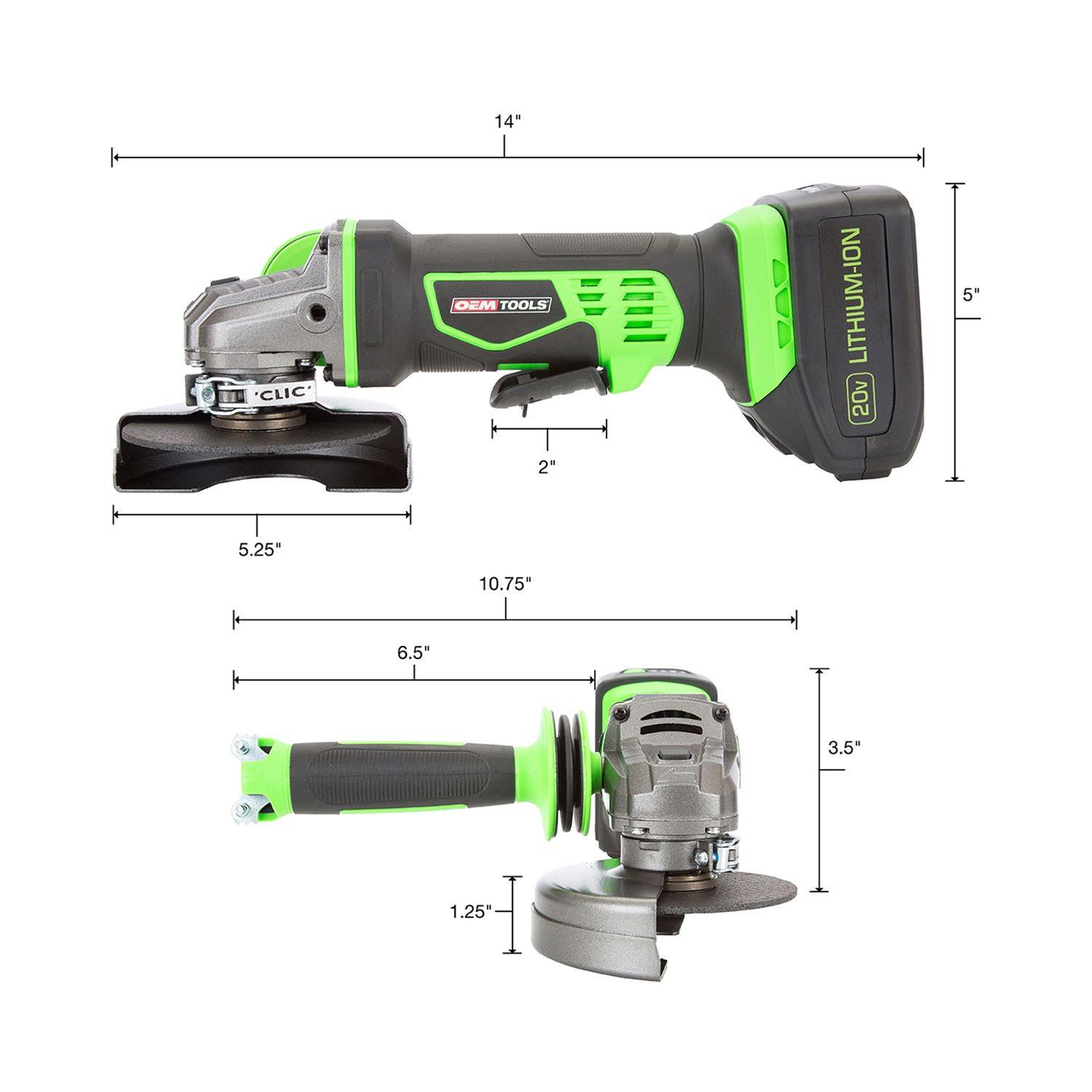 OEMTools 24492 OEM Automotive Tools Cordless Angle Grinders