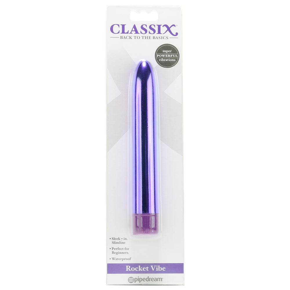 Classix 7 Inch Slimline Rocket Vibe in Metallic Purple