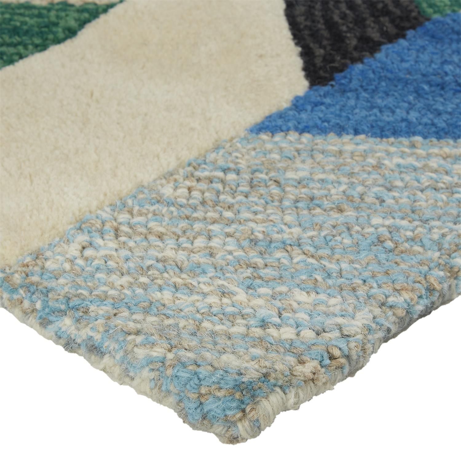 Elison Hand Tufted Green and Blue Rug by BD Fine