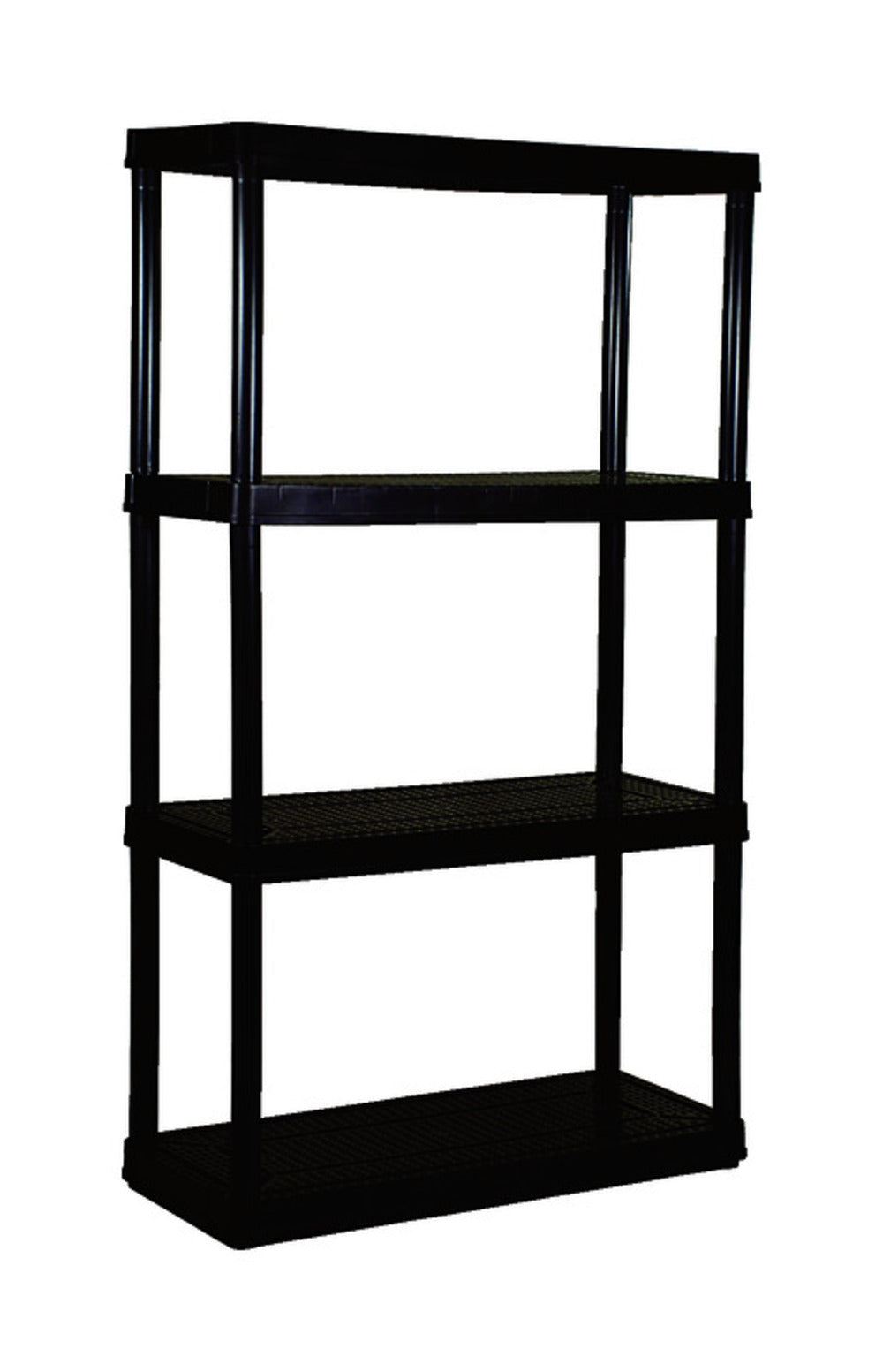 SHELF 4PLST MED DUTY BLK