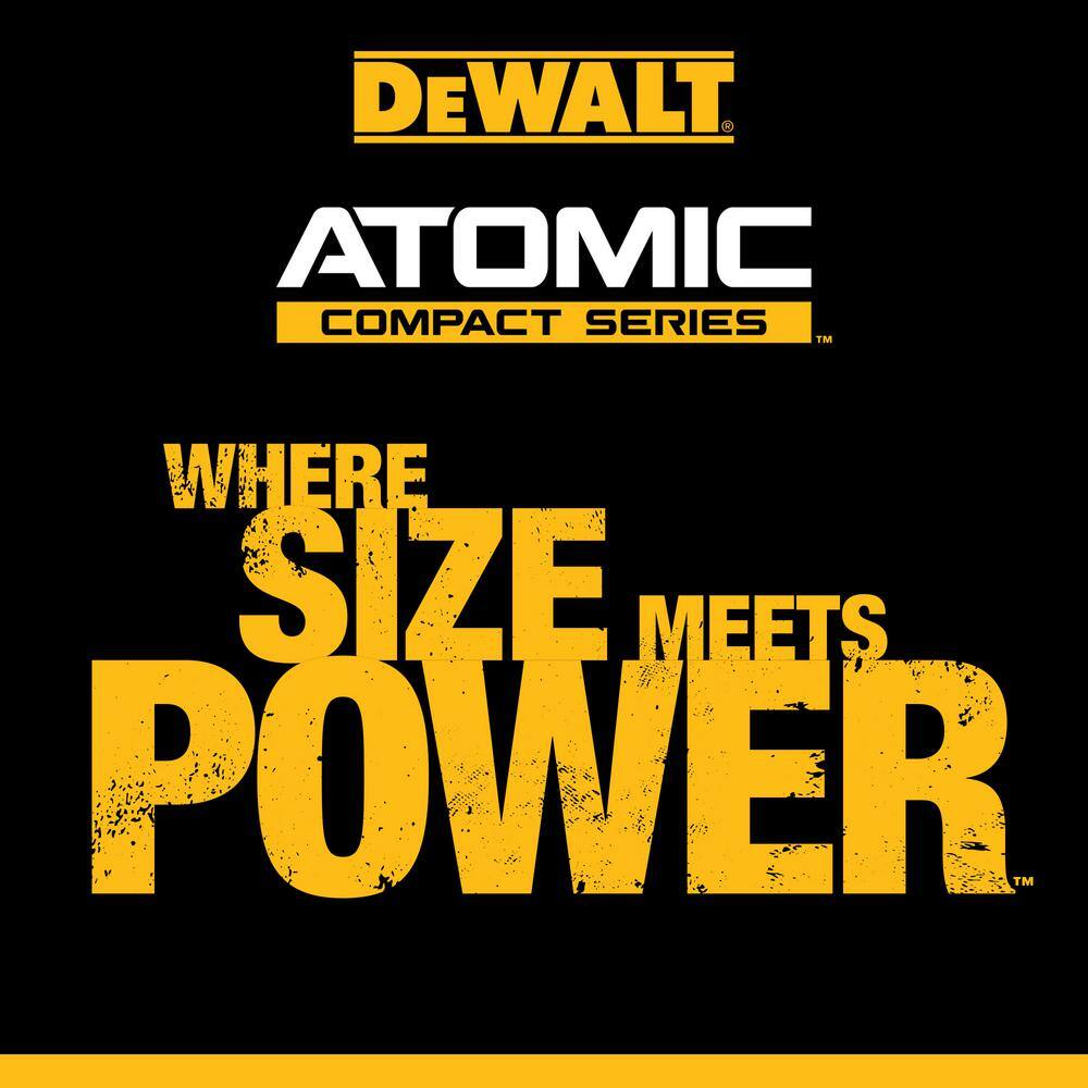 DW ATOMIC 20-Volt Lithium-Ion Cordless Compact 12 in. DrillDriver Kit with 2.0Ah Battery Charger and Bag DCD794D1