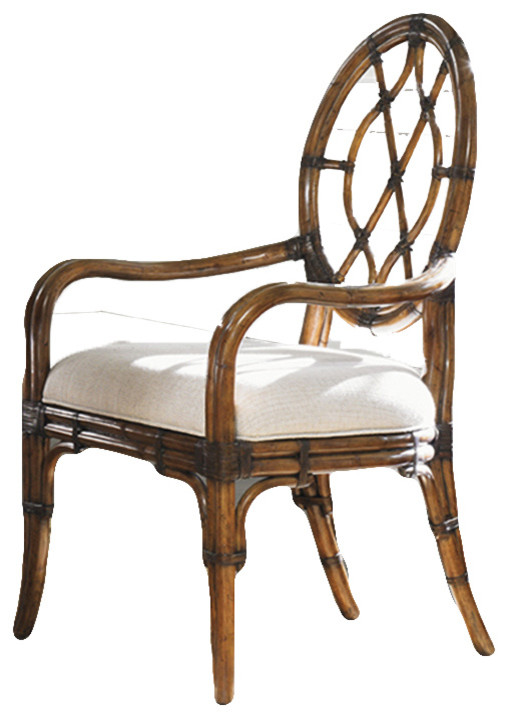 Tommy Bahama Bali Hai Cedar Key Oval Back Arm Chair   Asian   Dining Chairs   by Emma Mason  Houzz