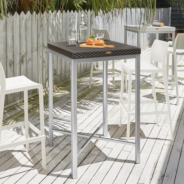 Russ Resin AllWeather Bar Table with Aluminum Legs