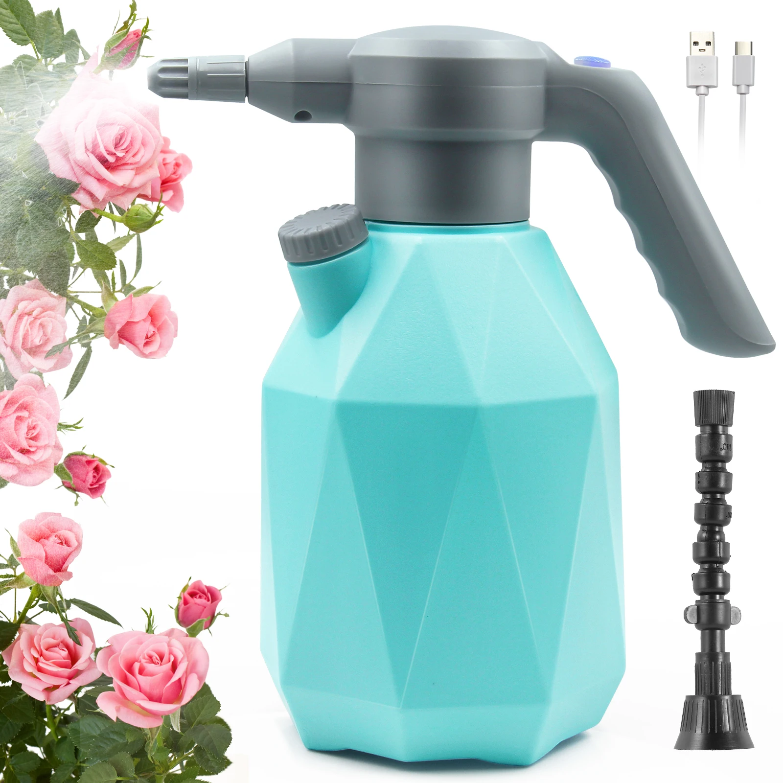 Sylstar 3L Rechargeable Spray Bottle Water Plastic Hand Continue Electric Hook Garden Pressure Sprayer For Plants