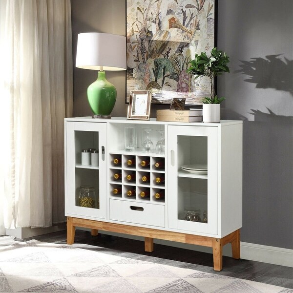 Wood Wine Storage Cabinet Sideboard Console Buffet Server - 39.5