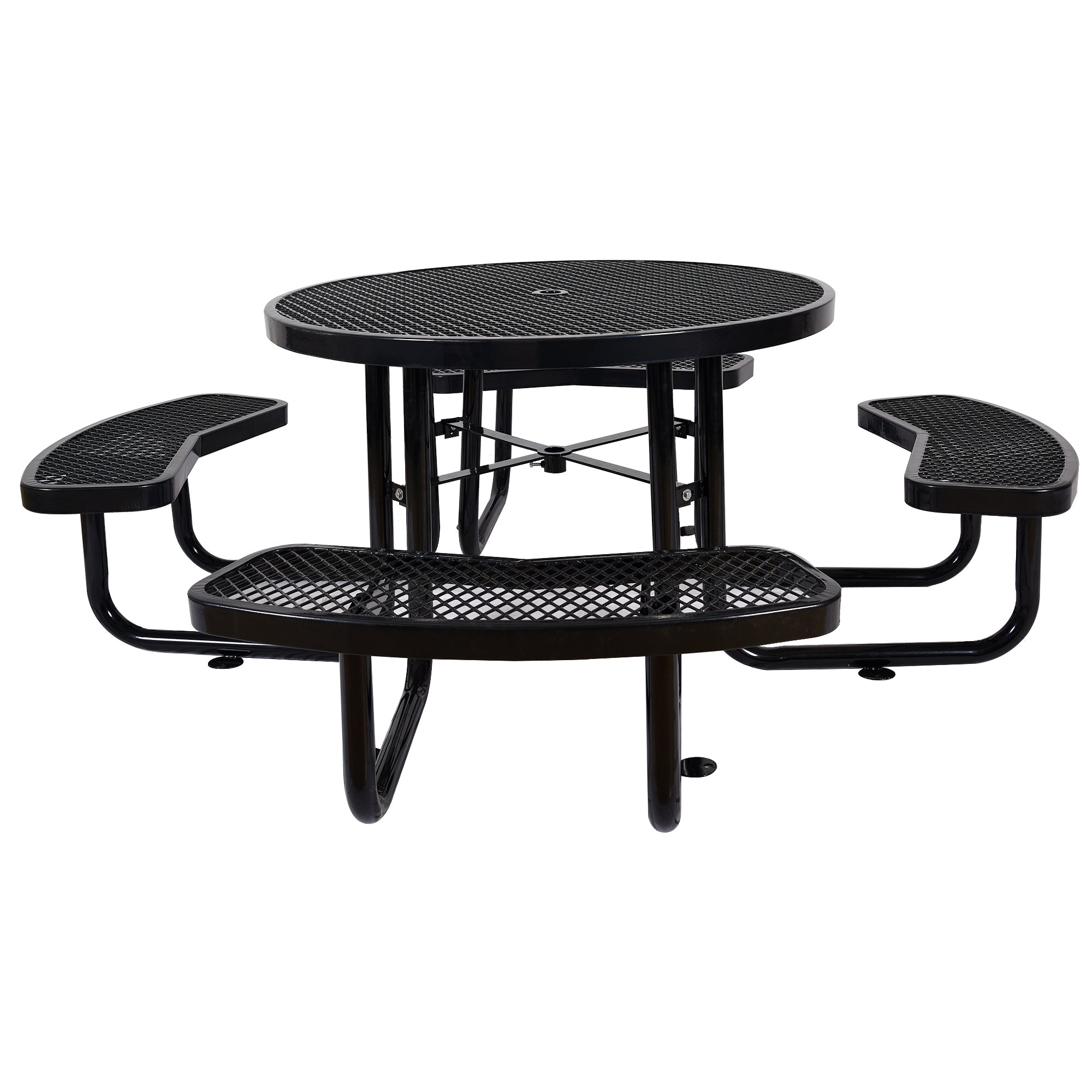 Round Outdoor Steel Picnic Table 46