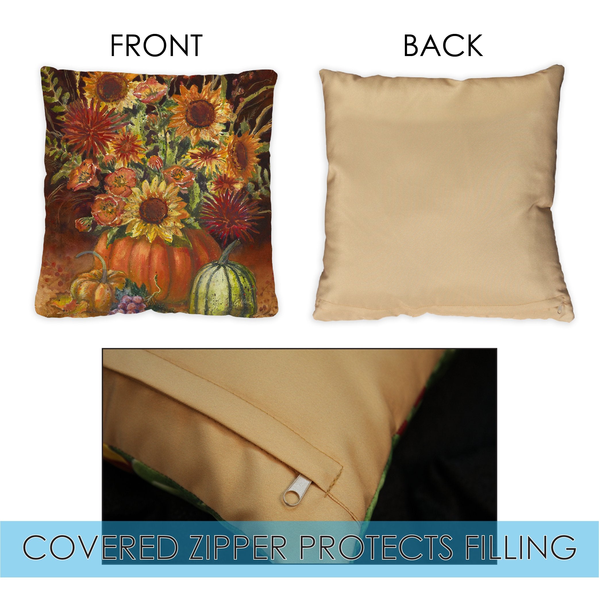 Toland Home Garden Set of 2 Fall Burst Fall Pillow Covers 18x18 Inch Thanksgiving Throw Pillows