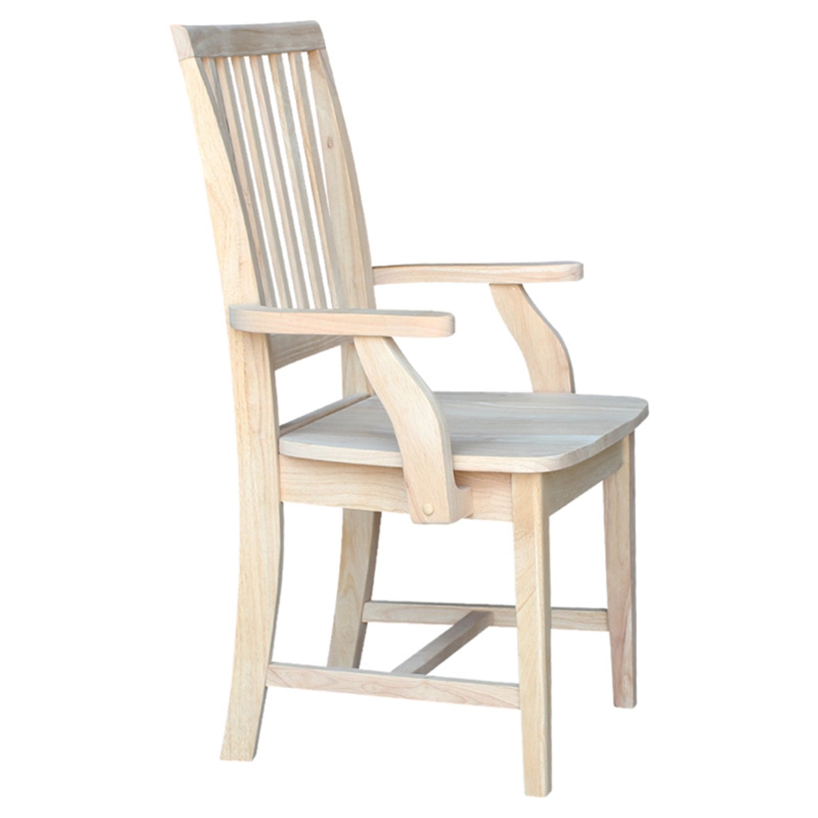 International Concepts Wood Mission Side Chair with Arms - 39.2