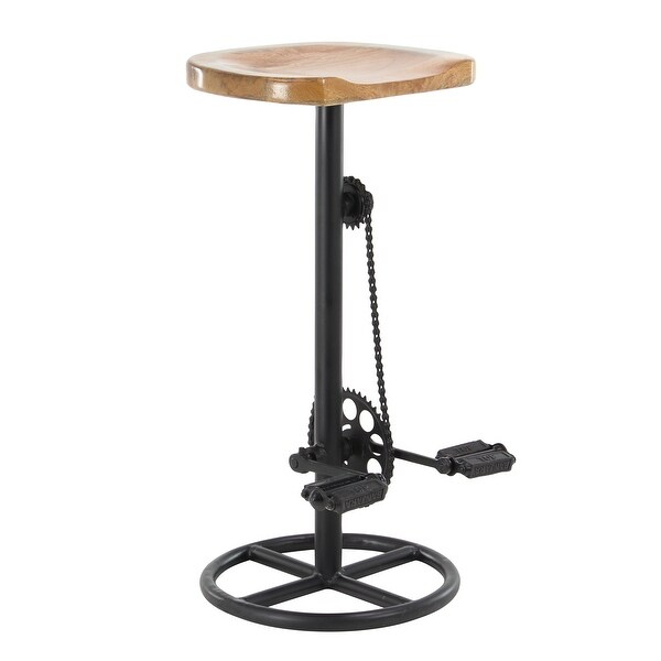 Brown Metal Industrial Bar Stool