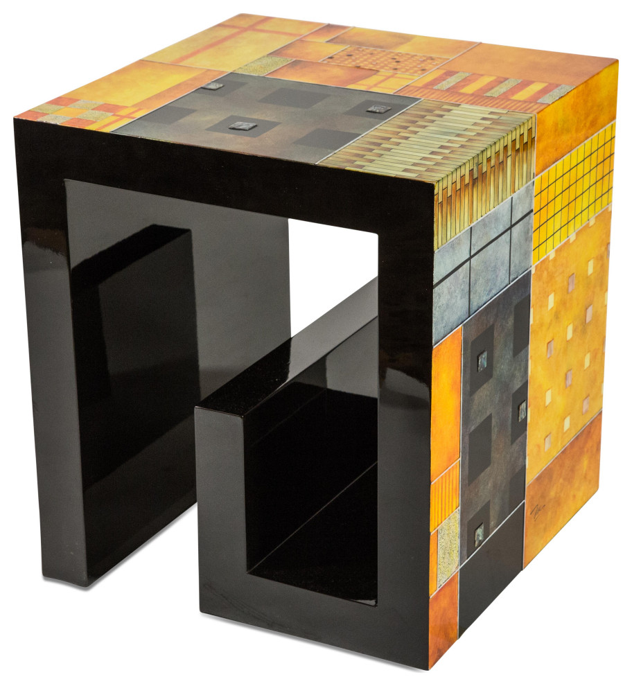 AICO Michael Amini Illusions Square End Table   Contemporary   Side Tables And End Tables   by Michael Amini  Houzz