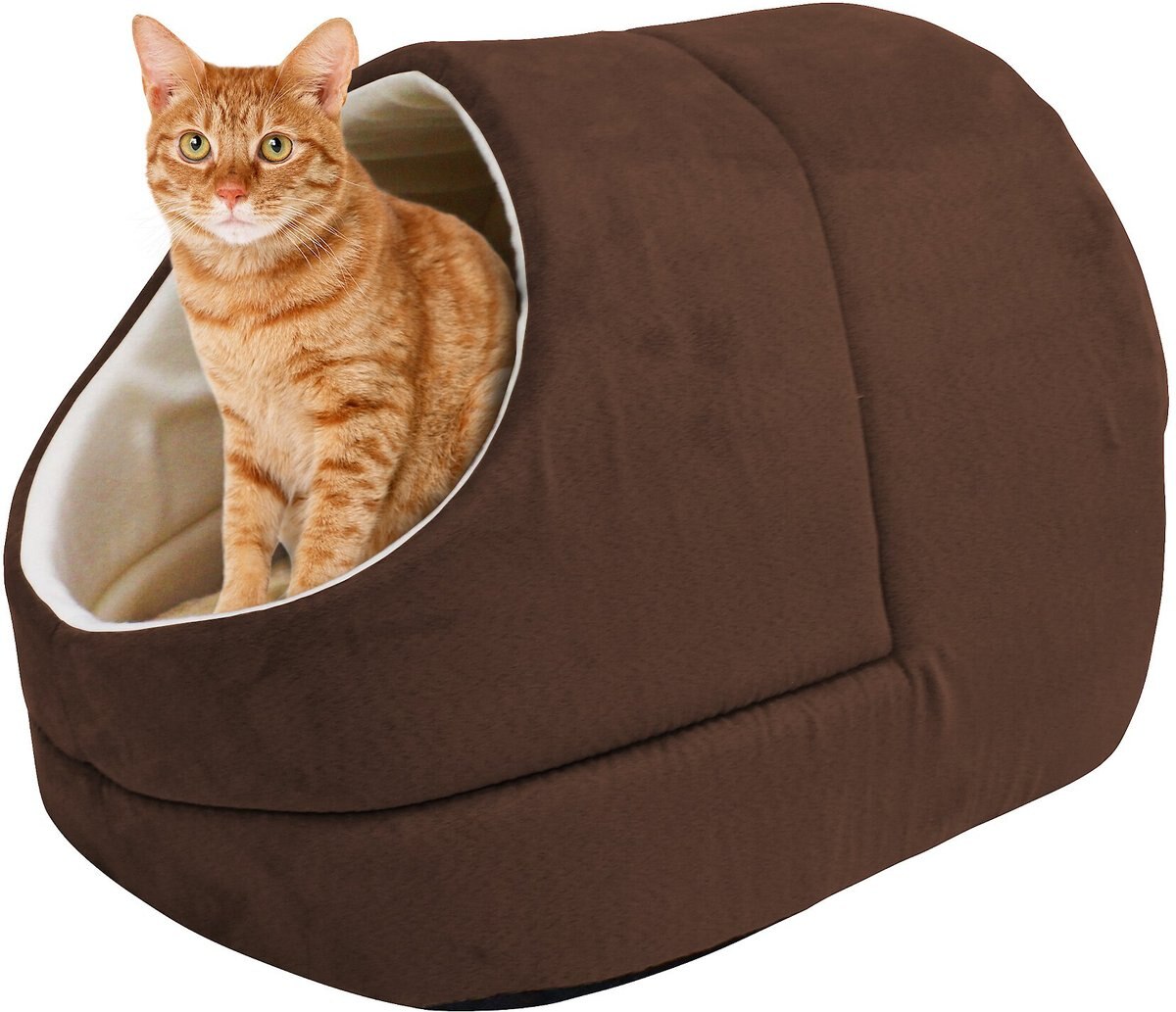 Jespet Cave Covered Cat and Dog Bed